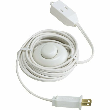 ALL-SOURCE 15 Ft. 18/2 White Extension Cord with Foot Switch FS-PT2182-15X-WH